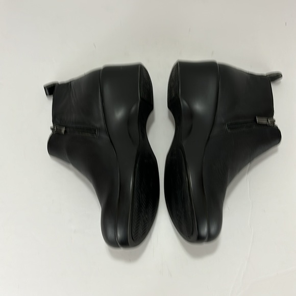 Alegria Eve Black Side Zip Leather  Ankle Boots Bootie Size 37 - Picture 7 of 13